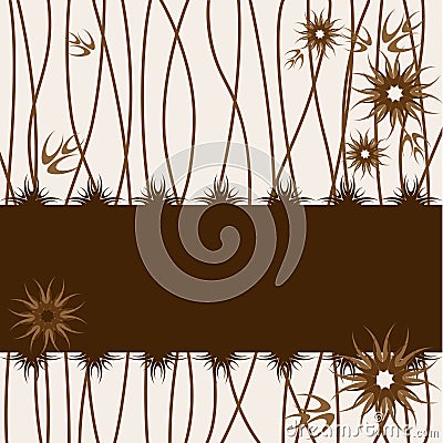 Card with vector stylized flowers Vector Illustration
