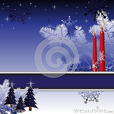 Card for the winter holidays Vector Illustration