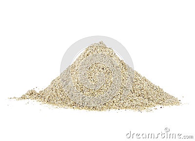 Cardamom powder isolated on white background. Ground cardamom spice Stock Photo