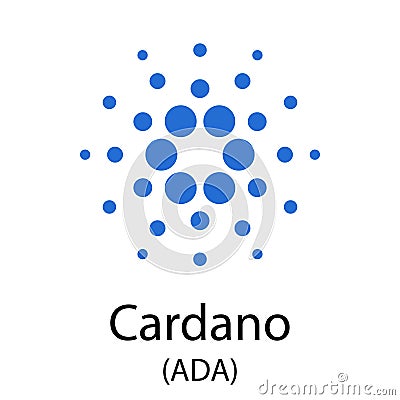 Cardano cryptocurrency symbol Vector Illustration