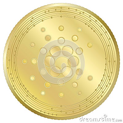 Cardano cryptocurrency virtual token coin Vector Illustration