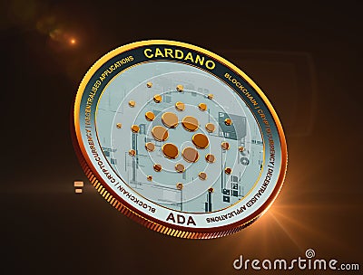 Cardano open source cryptocurrency blockchain platform project Editorial Stock Photo