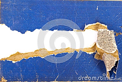 Cardboard book sheet torn Stock Photo