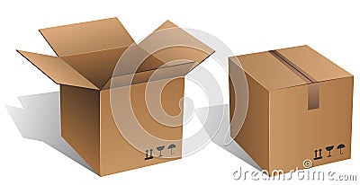 Cardboard box Vector Illustration