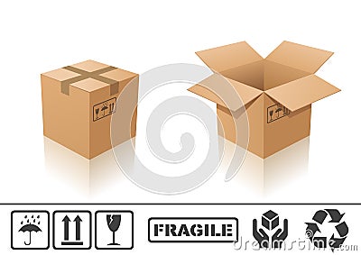 Cardboard box Vector Illustration