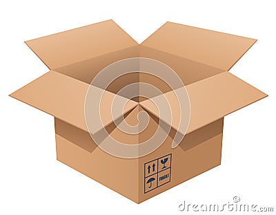 Cardboard Box Vector Illustration
