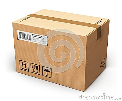 Cardboard box Stock Photo