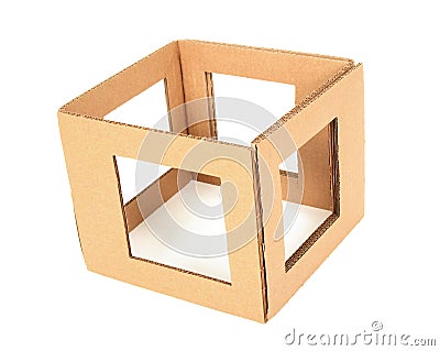 Cardboard box with holes Stock Photo