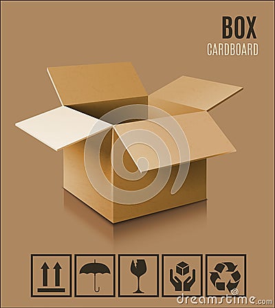 Cardboard box icon Vector Illustration