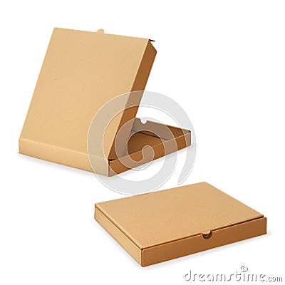 Cardboard box for pizza Vector Illustration