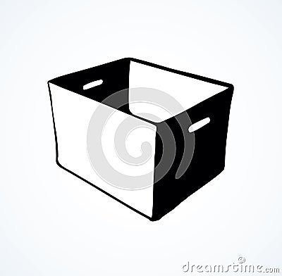 Cardboard box. Vector drawing icon Vector Illustration