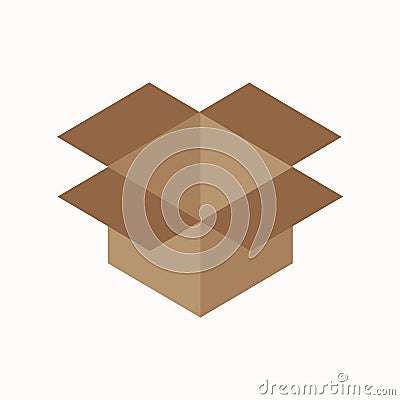 Cardboard box waste flat concept. Vector Illustration