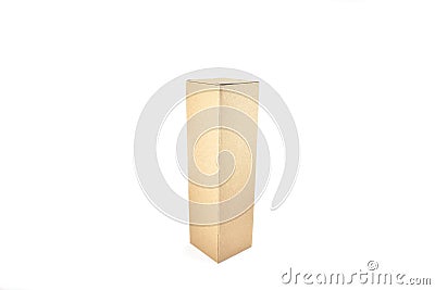 Cardboard Box, Wine Box, Champagne, Liquor Box Design, clear, blank, isolated on white background Stock Photo