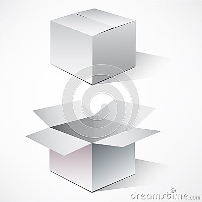 Cardboard boxes Vector Illustration