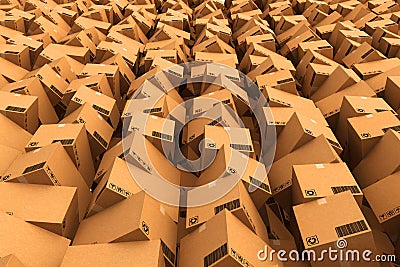 Cardboard boxes. Stock Photo