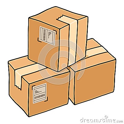 Packages ready to ship illustration Cartoon Illustration