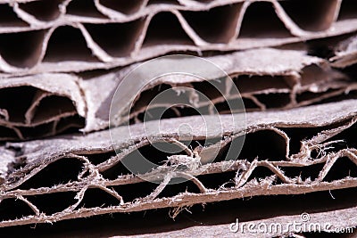 Cardboard brown paper old cut close up texture structure Stock Photo