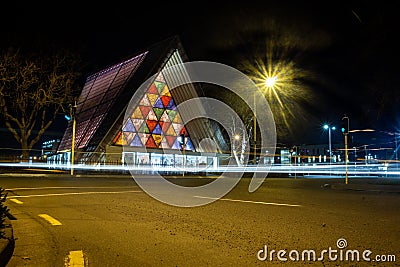 Cardboard Church in Christchurch New Zealand Editorial Stock Photo