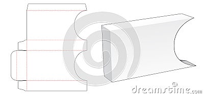Cardboard cover packaging die cut template Vector Illustration