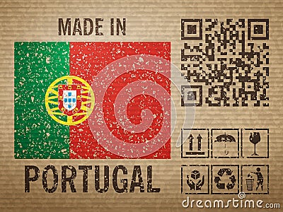 Cardboard made in Portugal Vector Illustration