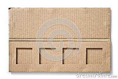 Cardboard slide mailer on white background Stock Photo