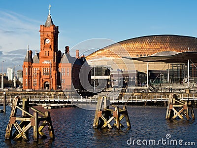 Cardiff Bay in Wales Stock Photo