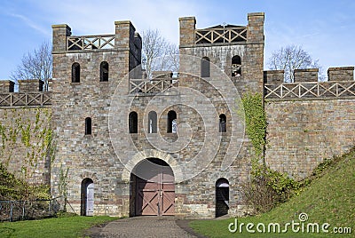 Cardiff Castle North Gate, Cardiff, South Wales, UK Editorial Stock Photo