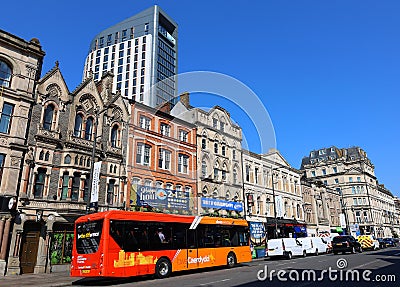 Transport in Cardiff, capital and most populous city in Wales Editorial Stock Photo