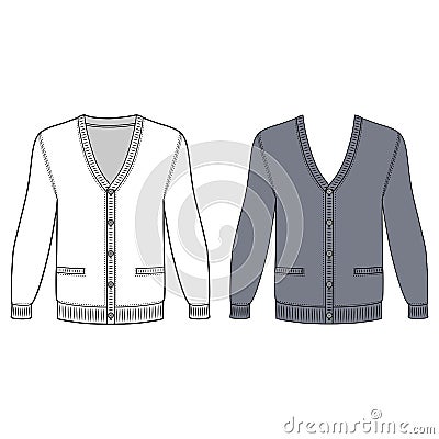 Cardigan Vector Illustration