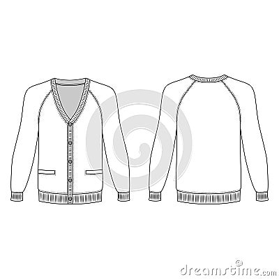 Cardigan Vector Illustration