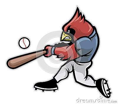Cardinal baseball Vector Illustration