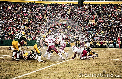 Cardinals vs Packers at Historic Lambeau Field, Green Bay WI Editorial Stock Photo