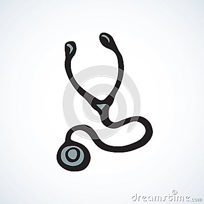 Stethoscope icon. Vector drawing Vector Illustration