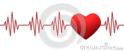 Cardiogram pulse trace Stock Photo