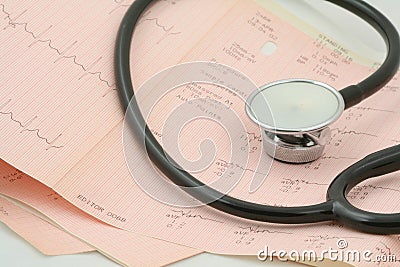 Cardiological tests with stethoscope #2 Stock Photo