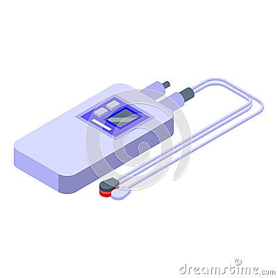 Cardiologist tool icon isometric vector. Anxiety person Vector Illustration