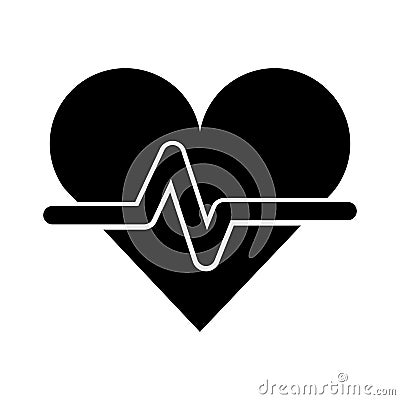 Cardiology heart beat Vector Illustration