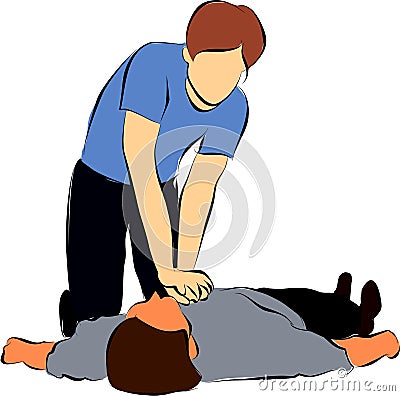 Cardiopulmonary resuscitation or CPR Stock Photo