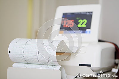 Cardiotocograph Stock Photo