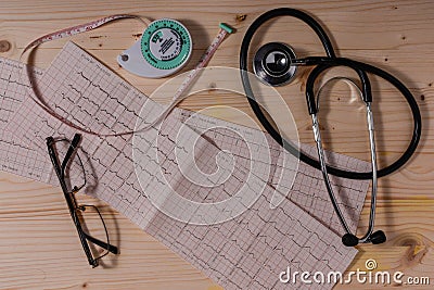 Cardiovascular system health measure instruments Stock Photo