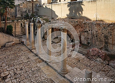 Cardo street in Jerusalem. Israel Stock Photo