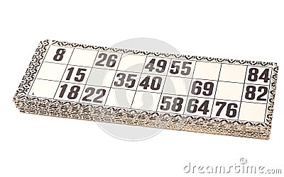 Cards for Russian lotto (bingo game) Stock Photo