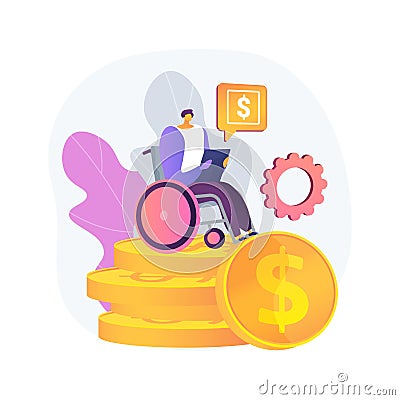 Care allowance abstract concept vector illustration. Vector Illustration