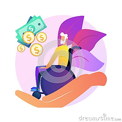 Care allowance abstract concept vector illustration. Vector Illustration