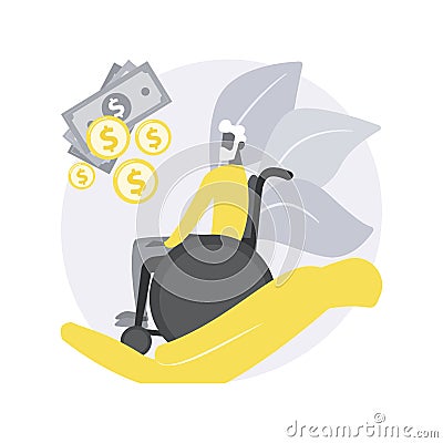 Care allowance abstract concept vector illustration. Vector Illustration