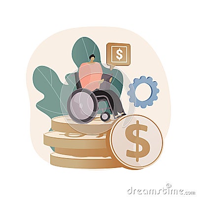 Care allowance abstract concept vector illustration. Vector Illustration