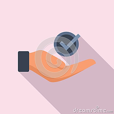 Care customer icon flat vector. Call contact Vector Illustration