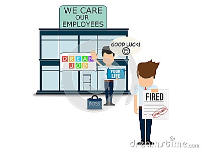 Care about employees, super quality abstract business poster Stock Photo