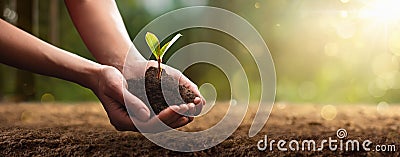 Care of the Environment. Ecology concept Stock Photo