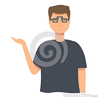 Care eye visual icon cartoon vector. Partly reading Vector Illustration